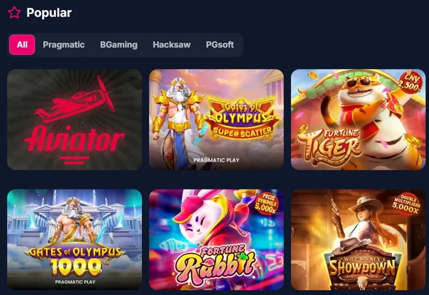 Lukkly lobisinde sağlayıcı filtreli popüler oyunlar
